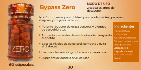 ByPass Zero con 60 Cápsulas
