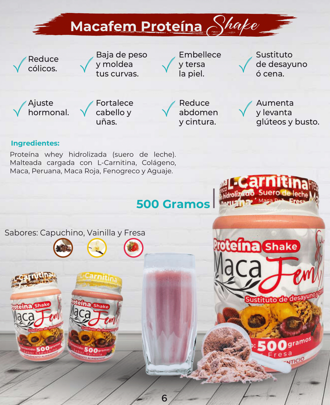 MacaFem Proteína Shake 500g
