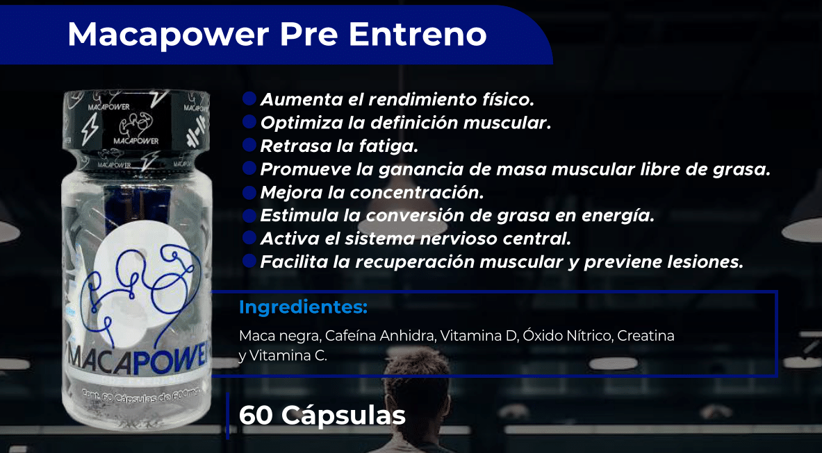 MacaPower Pre Entreno 60 Cápsulas