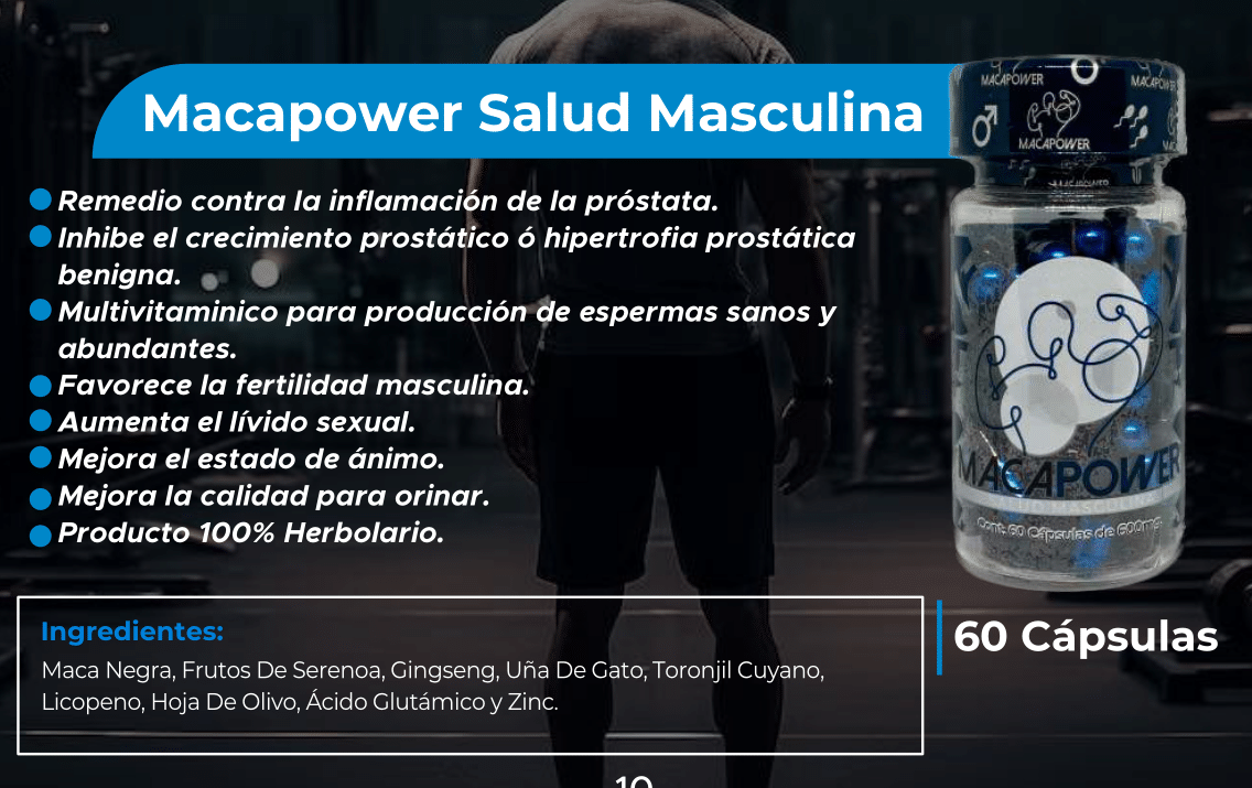 MacaPower Salud Masculina 60 Cápsulas