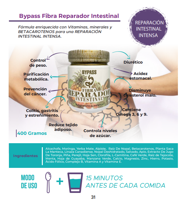 ByPass Fibra Reparador Intestinal 400g