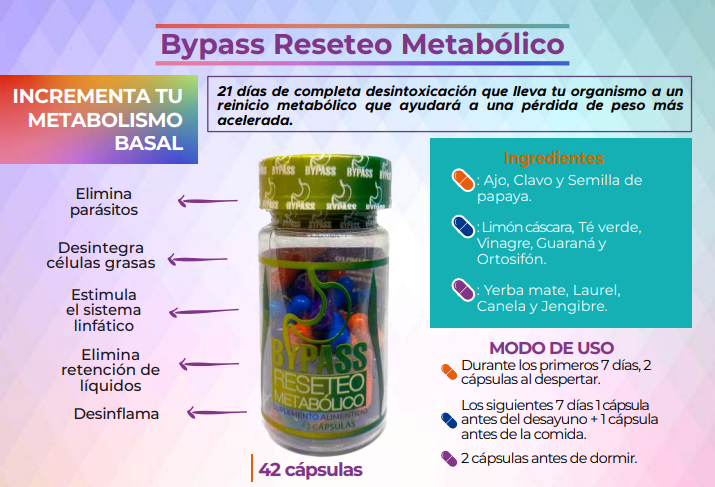 ByPass Reseteo Metabolico 42 Cápsulas