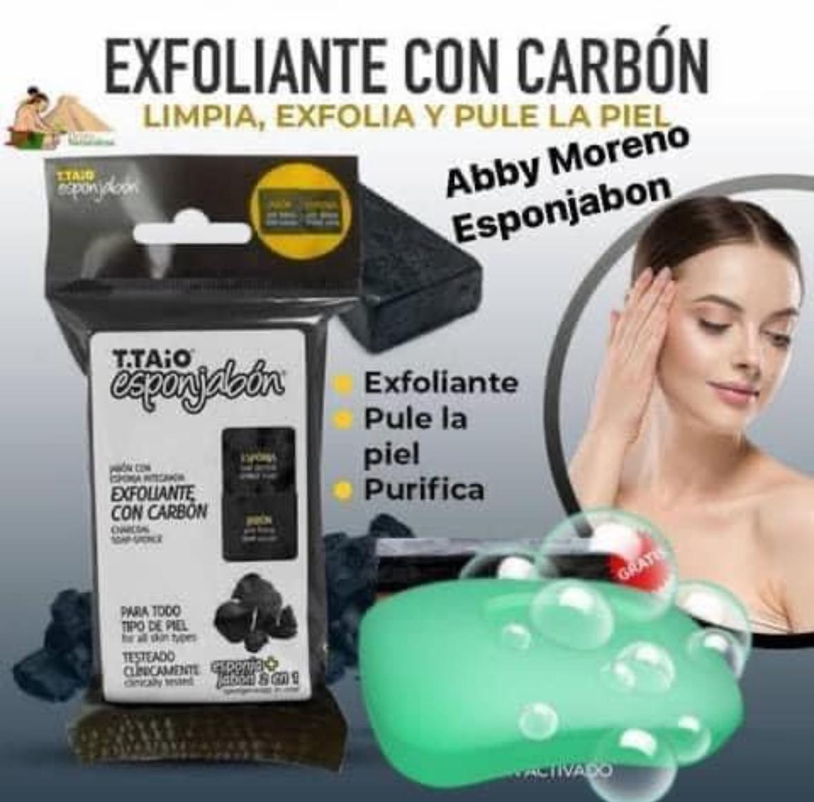 Jabon T.Taio Esponjabon Exfoliante con Carbón