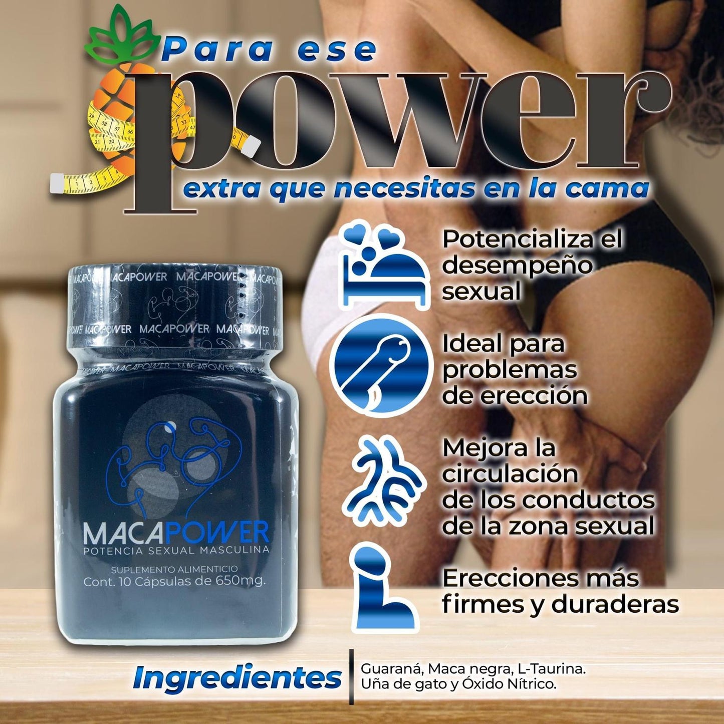 Macapower Potencia Sexual 10 Cápsulas